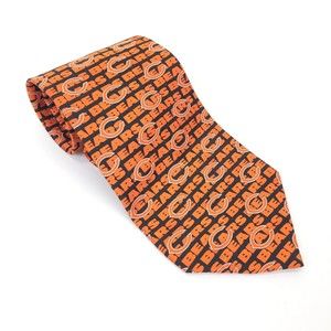 Chicago Bears Type & Logo Ralph Marlin Team Logo Silk Tie NFL Football 2002